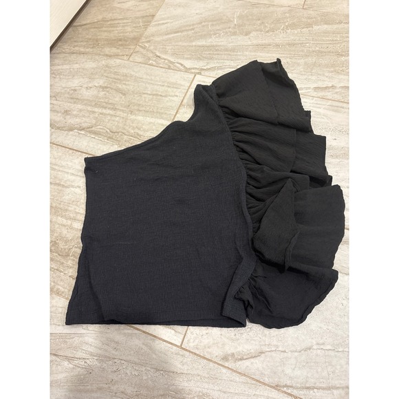 By Anthropologie Ruffled One-Shoulder Top Size Small NWT - Picture 2 of 8